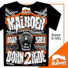 Malboer© Road Rider Born2Ride Black Tshirt